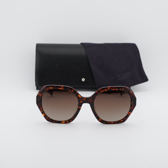 Rag & Bone RNB1078/S 0086 HA Geometric Sunglasses - Havana/Brown - Picture 3 of 9
